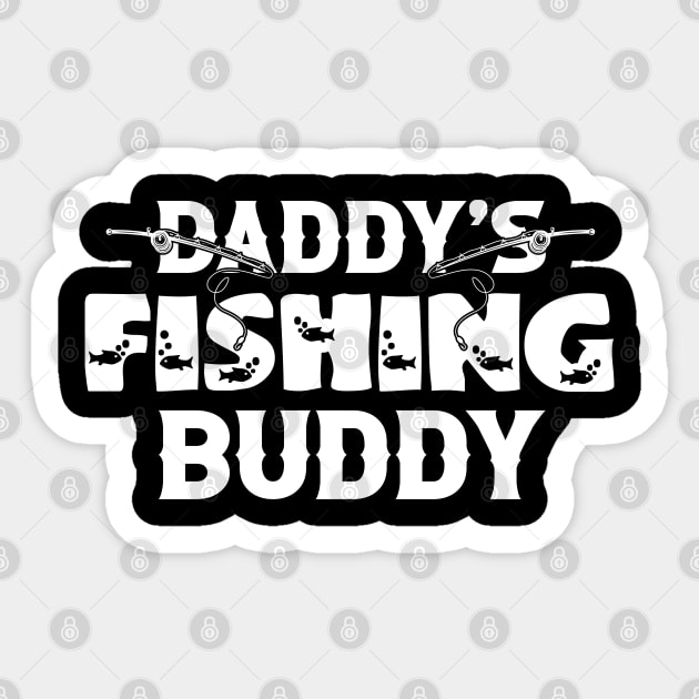 Vintage Daddy's Fishing Buddy T-Shirt | Funny Father's Day Fishing Gift Sticker by Prinyos